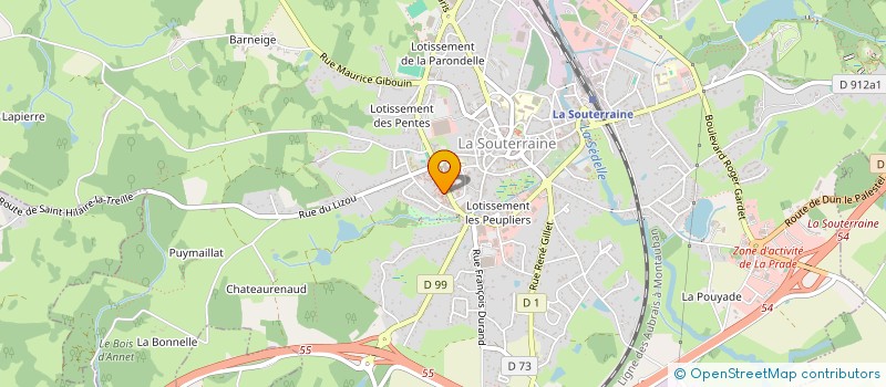 localisation de l'entreprise MONSIEUR ABDULRAMAN ARBAB ABDULLAH  LA SOUTERRAINE