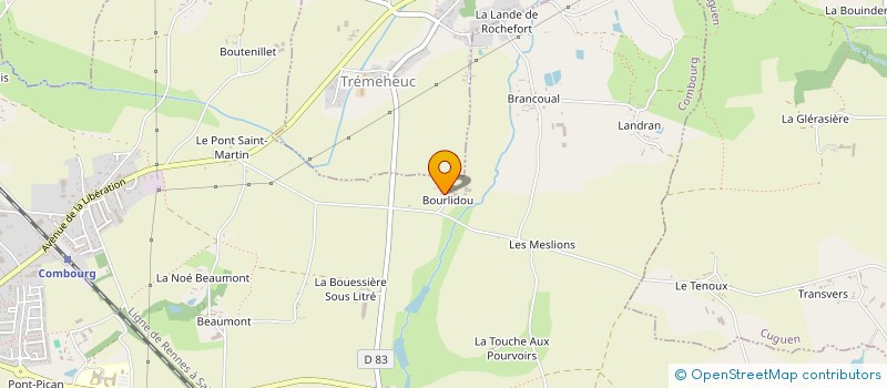 localisation de l'entreprise MONSIEUR ABEL GIROUX  COMBOURG