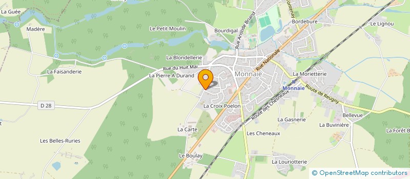 localisation de l'entreprise MONSIEUR ABEL JOUANEAU  MONNAIE