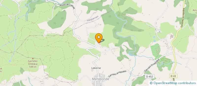 localisation de l'entreprise MONSIEUR ABENTTIN DUBOIS  MENDIONDE