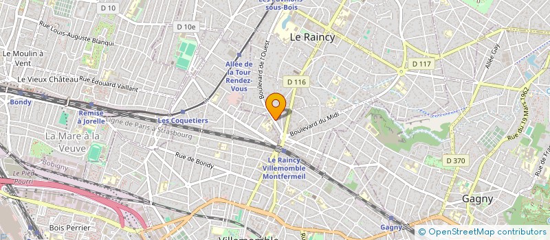 localisation de l'entreprise MONSIEUR ABOU SOW à LE RAINCY
