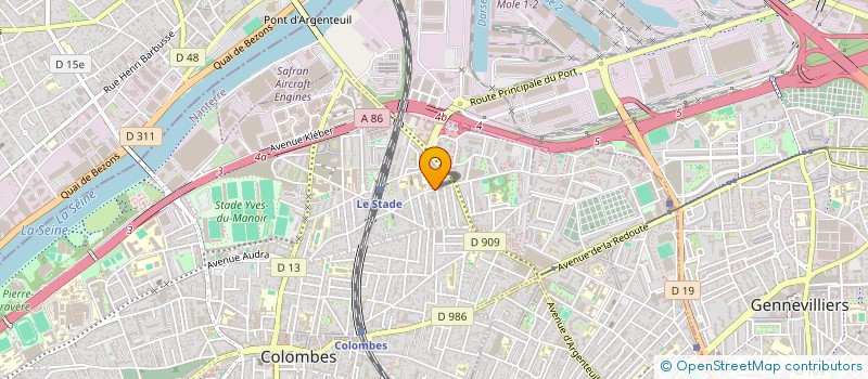 localisation de l'entreprise MONSIEUR ABOUBAKR DOUBAJ à COLOMBES