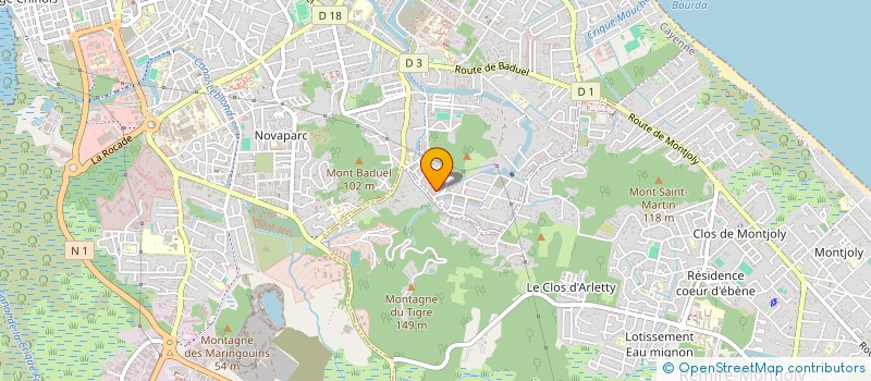 localisation de l'entreprise MONSIEUR ABOUDOU BOURAIMA LEADI  CAYENNE