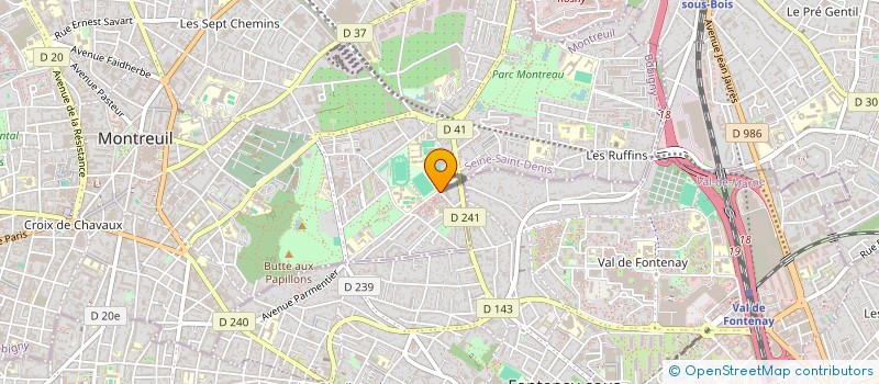 localisation de l'entreprise MONSIEUR ABOUDRAMANE KOUMA  MONTREUIL