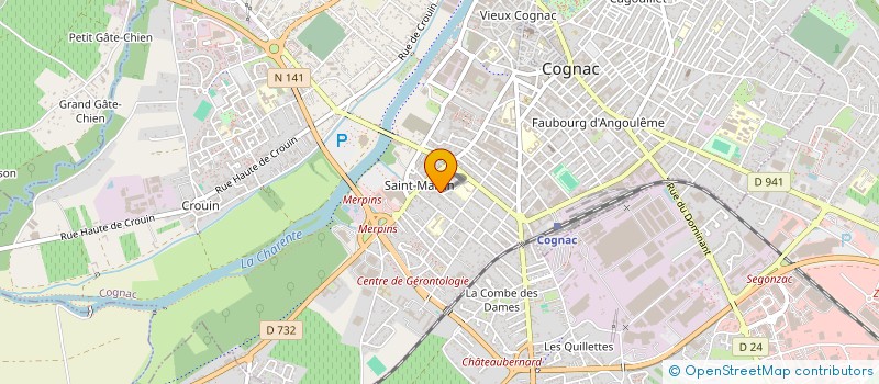 localisation de l'entreprise MONSIEUR ABRAHAM CHAALAL à COGNAC