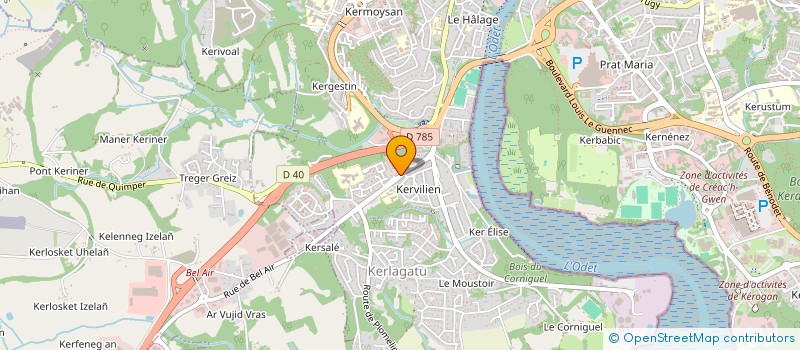 localisation de l'entreprise MONSIEUR ACACIO MARTINS MOREIRA à QUIMPER