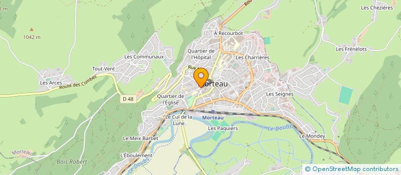 localisation de l'entreprise MONSIEUR ACHILLE RONDOT à MORTEAU