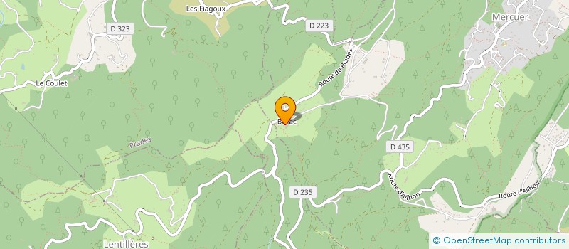 localisation de l'entreprise MONSIEUR ACHILLE VOURIOT  MERCUER