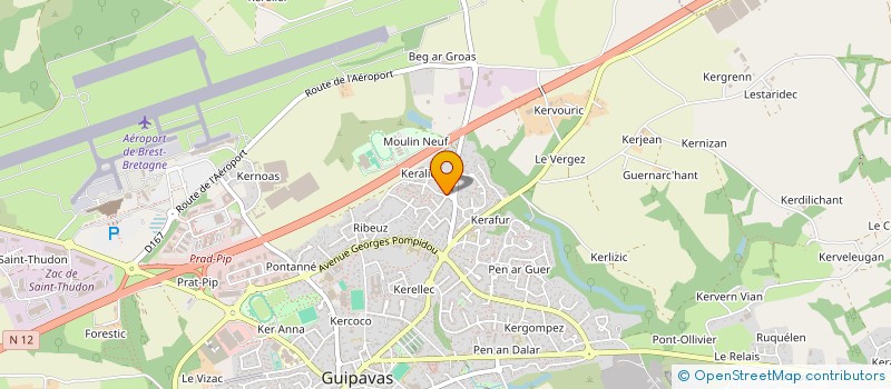 localisation de l'entreprise MONSIEUR ACHOUR BENTOUMIA  GUIPAVAS