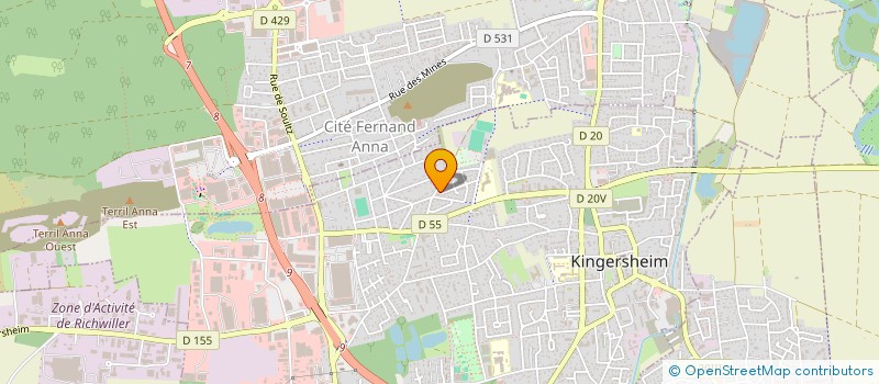 localisation de l'entreprise MONSIEUR ADAM CHTINI  KINGERSHEIM