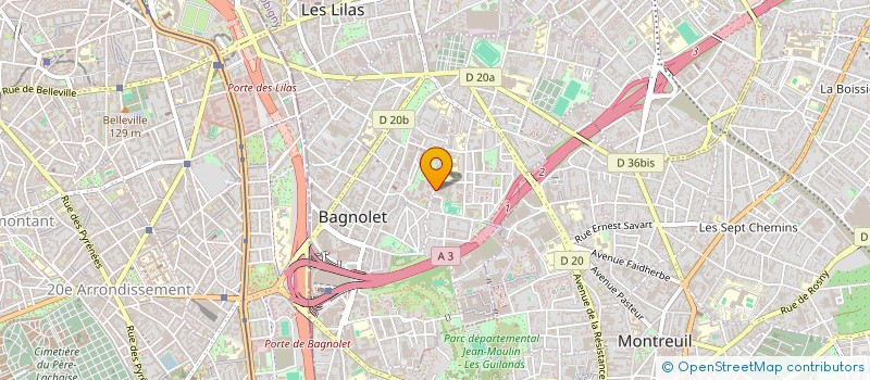 localisation de l'entreprise MONSIEUR ADAM GRIDI à BAGNOLET
