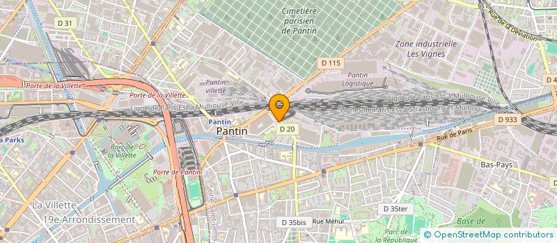 localisation de l'entreprise MONSIEUR ADAMOU TAHIROU  PANTIN