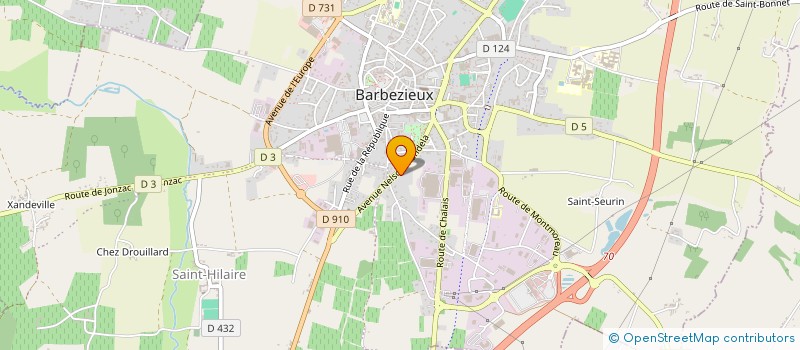 localisation de l'entreprise MONSIEUR ADDA BEKHLOUF à BARBEZIEUX-SAINT-HILAIRE