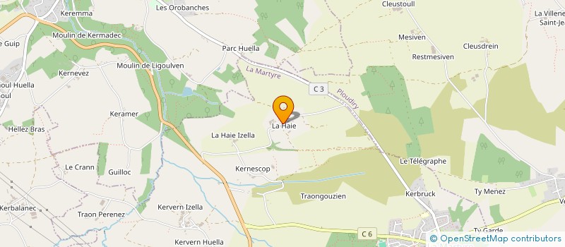 localisation de l'entreprise MONSIEUR ADDISON LESVIGNES  LA MARTYRE