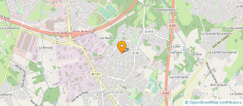 localisation de l'entreprise MONSIEUR ADEL BENAMMAR  LES SORINIERES