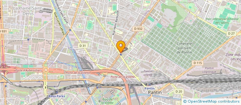 localisation de l'entreprise MONSIEUR ADEL LECLERCQ  AUBERVILLIERS