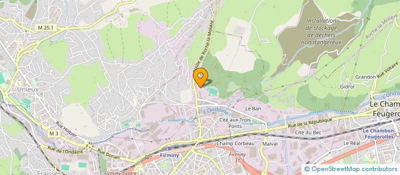 localisation de l'entreprise MONSIEUR ADELAYIDE CHAMASSI  FIRMINY