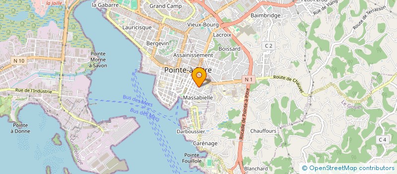 localisation de l'entreprise MONSIEUR ADINAN ZUDI  POINTE A PITRE