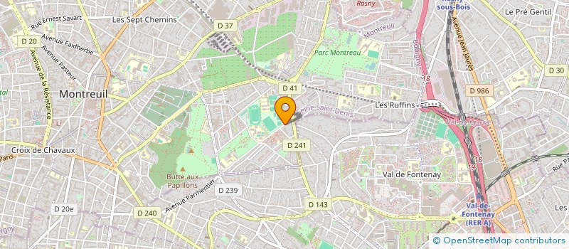 localisation de l'entreprise MONSIEUR ADJIMON DJIVO  MONTREUIL