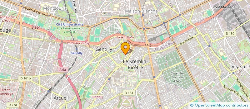 localisation de l'entreprise MONSIEUR ADJOUMANY KOSSONOU  GENTILLY