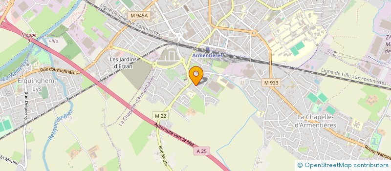 localisation de l'entreprise MONSIEUR ADNANE NSANGOU  LA CHAPELLE-D'ARMENTIERES