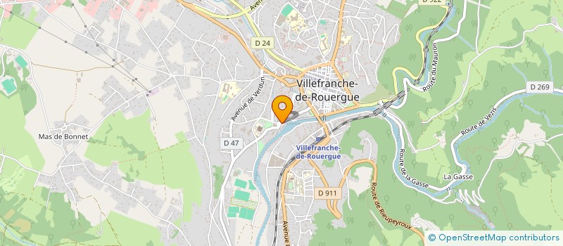 localisation de l'entreprise MONSIEUR ADONIS FALLOUH  VILLEFRANCHE-DE-ROUERGUE