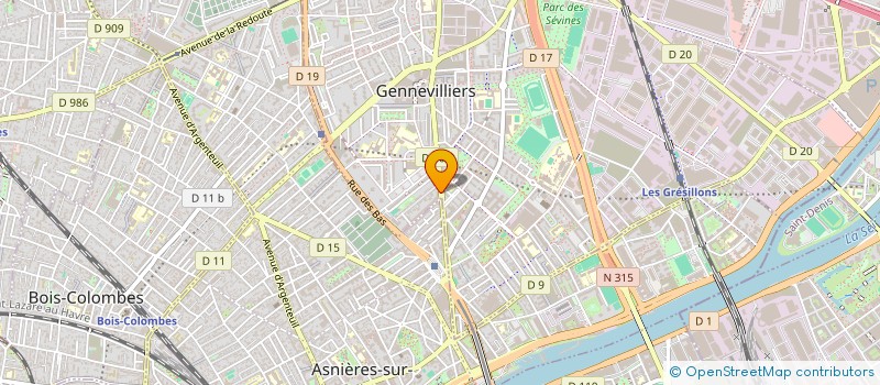 localisation de l'entreprise MONSIEUR ADRIAN ALINGCASTRE  GENNEVILLIERS