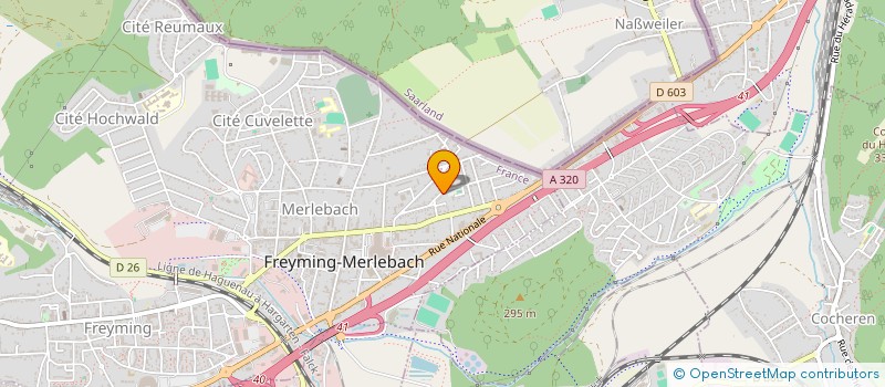 localisation de l'entreprise MONSIEUR ADRIAN PUPIN  FREYMING-MERLEBACH