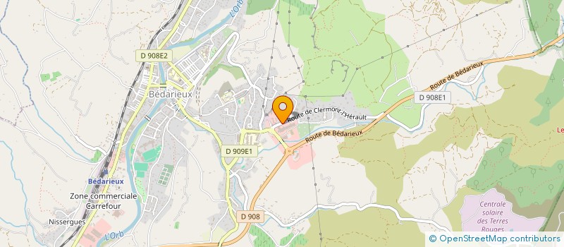 localisation de l'entreprise MONSIEUR ADRIAN SENEGAS  BEDARIEUX