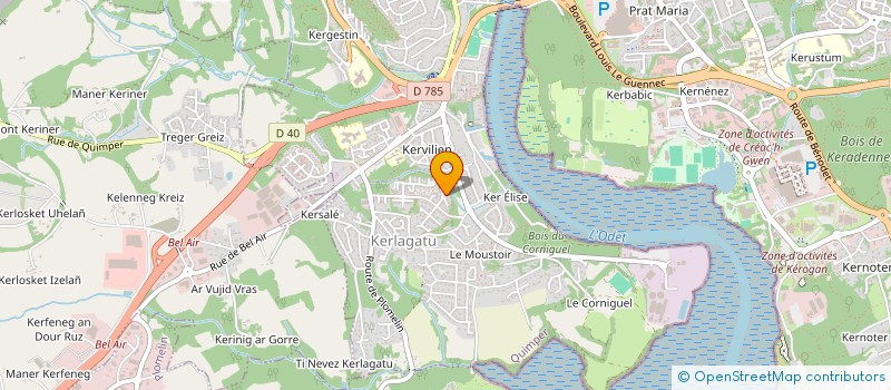 localisation de l'entreprise MONSIEUR ADRIAO DA CRUZ  QUIMPER