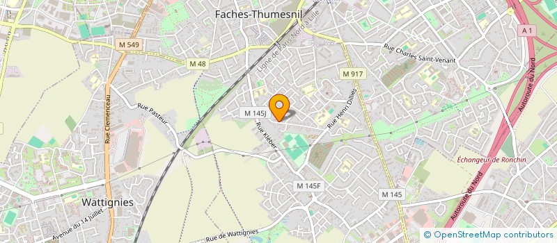 localisation de l'entreprise MONSIEUR ADRIEN AMIEVA  FACHES-THUMESNIL