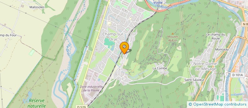 localisation de l'entreprise MONSIEUR ADRIEN BARDET  CHAMP-SUR-DRAC