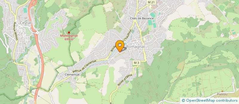 localisation de l'entreprise MONSIEUR ADRIEN BEL  ROMAGNAT