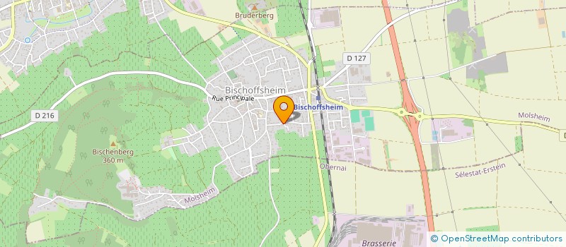 localisation de l'entreprise MONSIEUR ADRIEN BENTZ  BISCHOFFSHEIM