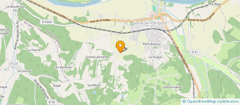 localisation de l'entreprise MONSIEUR ADRIEN BERGER  SIORAC-EN-PERIGORD