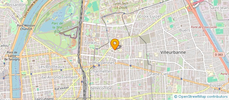 localisation de l'entreprise MONSIEUR ADRIEN BERGERON  VILLEURBANNE