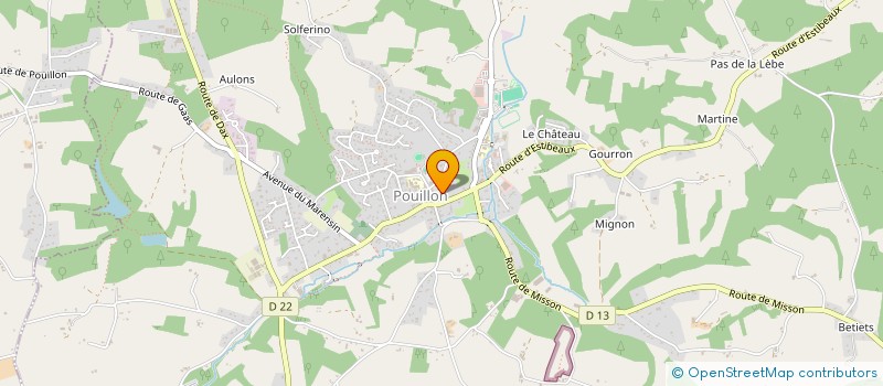 localisation de l'entreprise MONSIEUR ADRIEN BERNADET  POUILLON