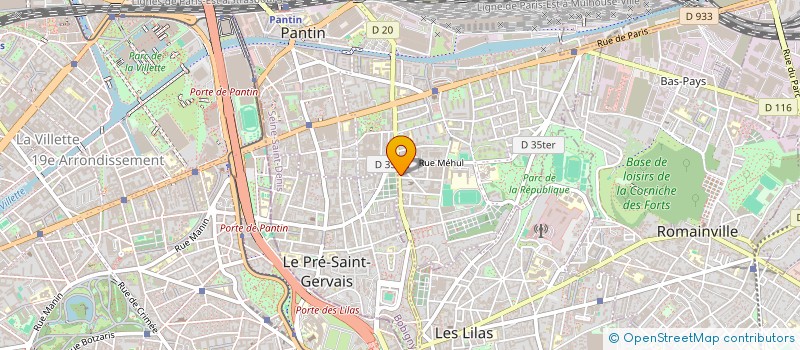 localisation de l'entreprise MONSIEUR ADRIEN BLANCHAT à PANTIN