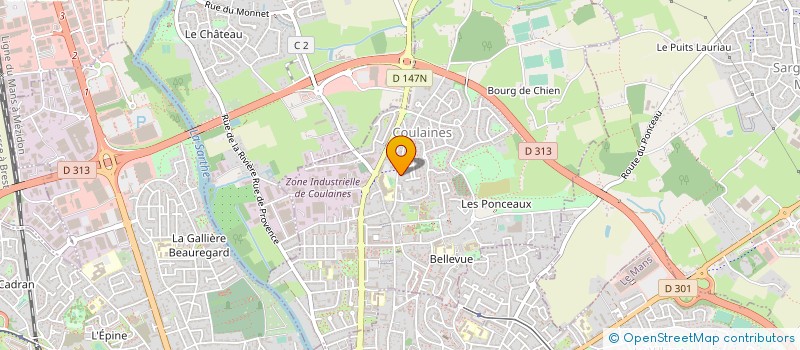 localisation de l'entreprise MONSIEUR ADRIEN BLERIOT à COULAINES