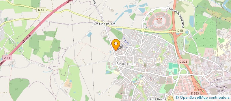 localisation de l'entreprise MONSIEUR ADRIEN BOUCHOT à BEAUCOUZE