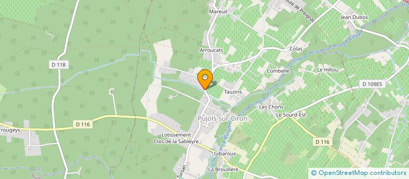 localisation de l'entreprise MONSIEUR ADRIEN BOUTHET  PUJOLS-SUR-CIRON