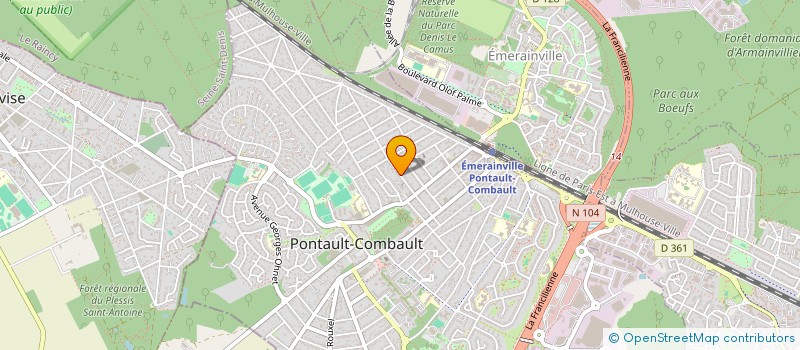 localisation de l'entreprise MONSIEUR ADRIEN BRUNET à PONTAULT-COMBAULT