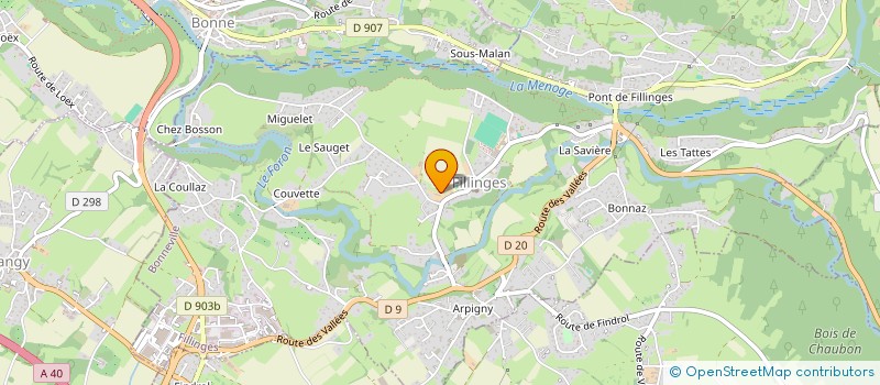 localisation de l'entreprise MONSIEUR ADRIEN BULOZ  FILLINGES