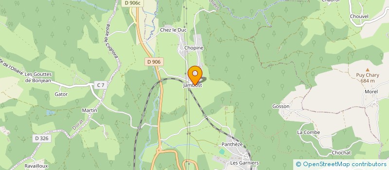 localisation de l'entreprise MONSIEUR ADRIEN CHADEYRAS  THIERS