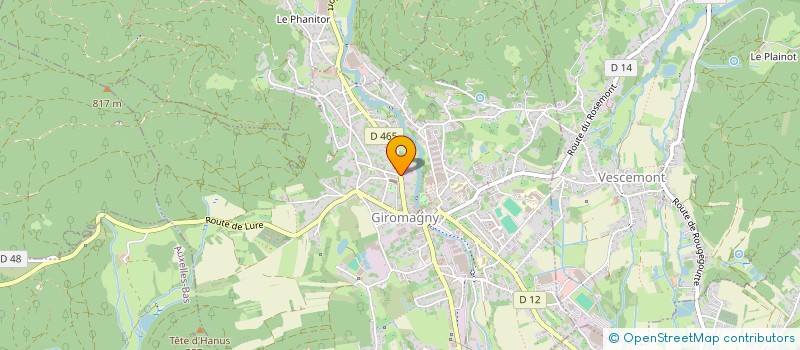localisation de l'entreprise MONSIEUR ADRIEN CHAIX à GIROMAGNY