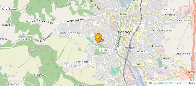 localisation de l'entreprise MONSIEUR ADRIEN CHOSSON  PONTIVY