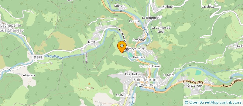 localisation de l'entreprise MONSIEUR ADRIEN CLEMENT  SAINT-MARTIN-DE-VALAMAS