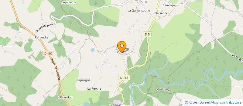 localisation de l'entreprise MONSIEUR ADRIEN COSTES  THEZAC