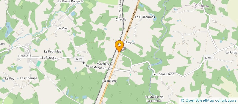 localisation de l'entreprise MONSIEUR ADRIEN DEBENATH à CHALAIS