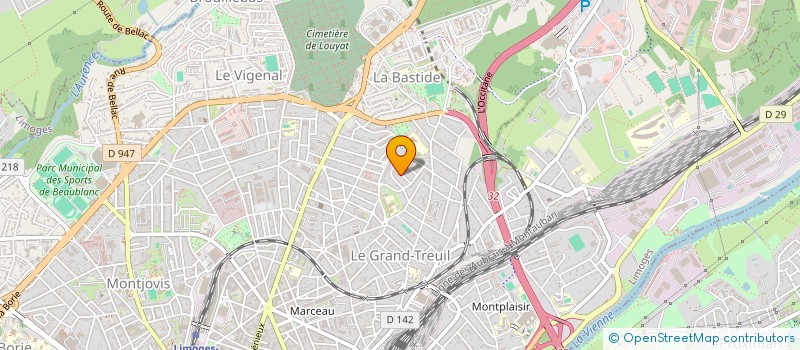 localisation de l'entreprise MONSIEUR ADRIEN DELPEUCH à LIMOGES